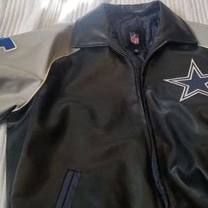 Leather sports jacket